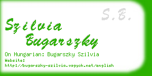 szilvia bugarszky business card